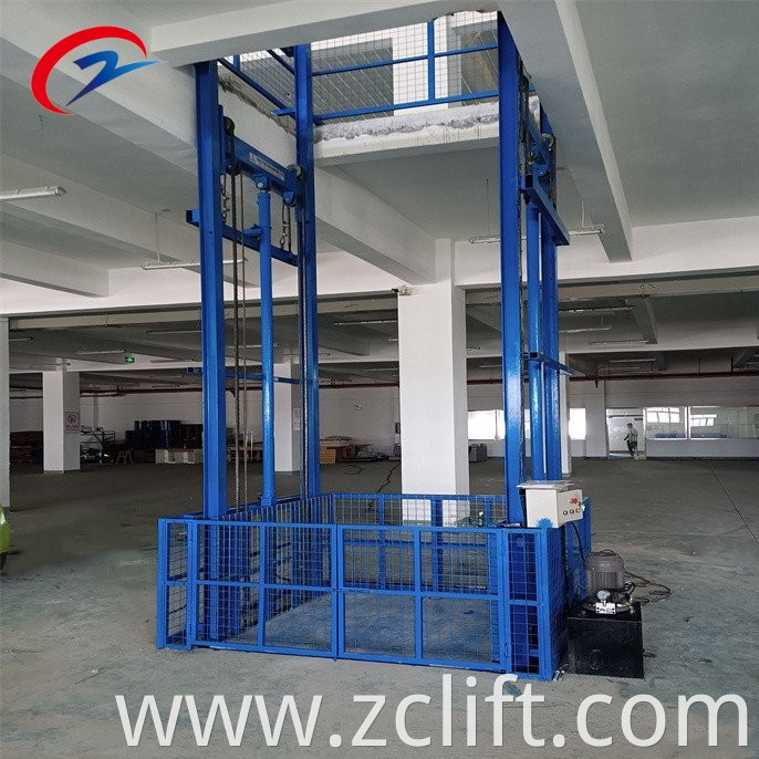 Double Guide Rail Cargo Lift4